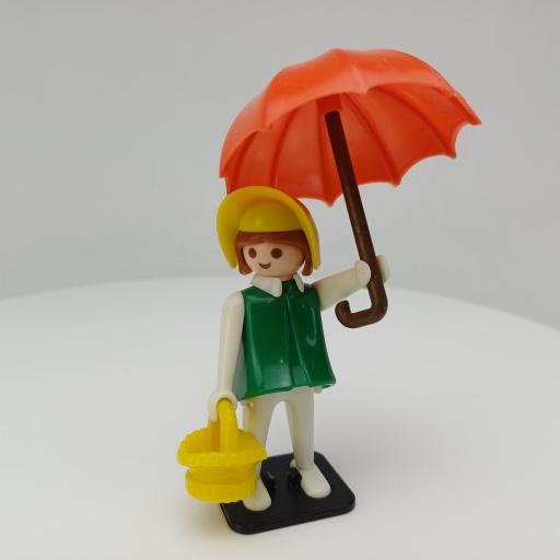 PLAYMOBIL 3345 DAMA OESTE CON PARAGUAS (AÑO 1976 - 1978)