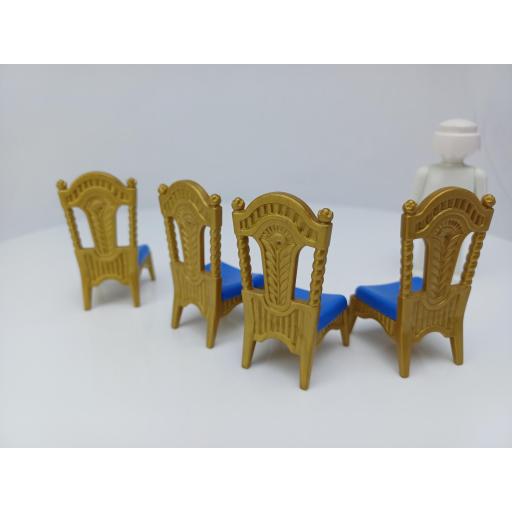 PLAYMOBIL SILLA DORADA AZUL VICTORIANA MOD99 [2]
