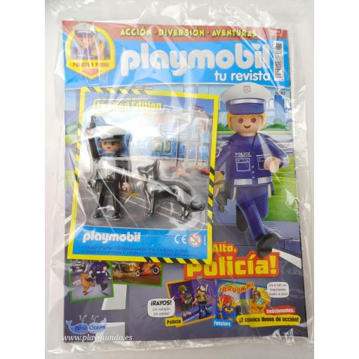 PLAYMOBIL REVISTA BLUE Nº83  POLICIA CON PERRO (SEPTIEMBRE 2025)  [0]