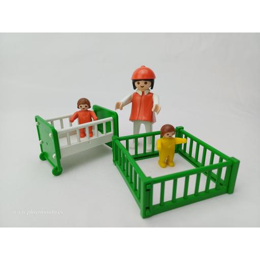PLAYMOBIL 3593 NIÑERA CON BEBES  (AÑO 1984 - 1989) [0]