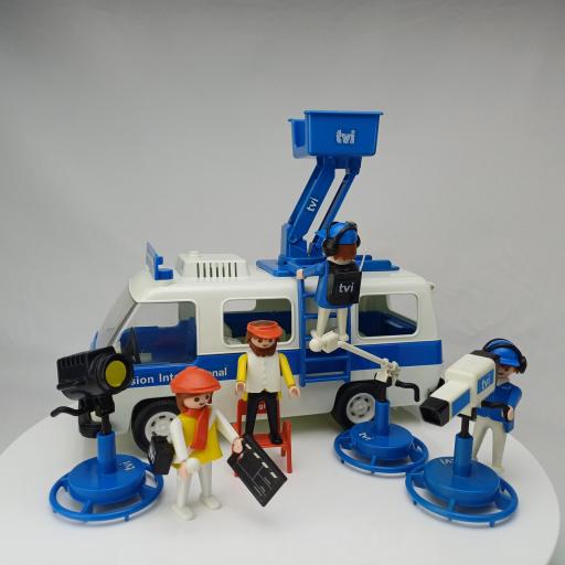 PLAYMOBIL 3468 FURGONETA CON EQUIPO TELEVISION INTERNATIONAL TVI (AÑO 1985 - 1989) [0]