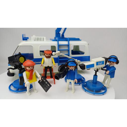 PLAYMOBIL 3468 FURGONETA CON EQUIPO TELEVISION INTERNATIONAL TVI (AÑO 1985 - 1989) [1]
