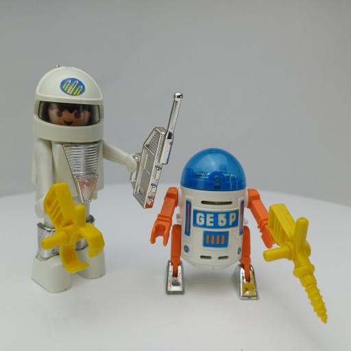 PLAYMOBIL 3591 ROBOT Y ASTRONAUTA PLAYMOSPACE (AÑO 1981) 