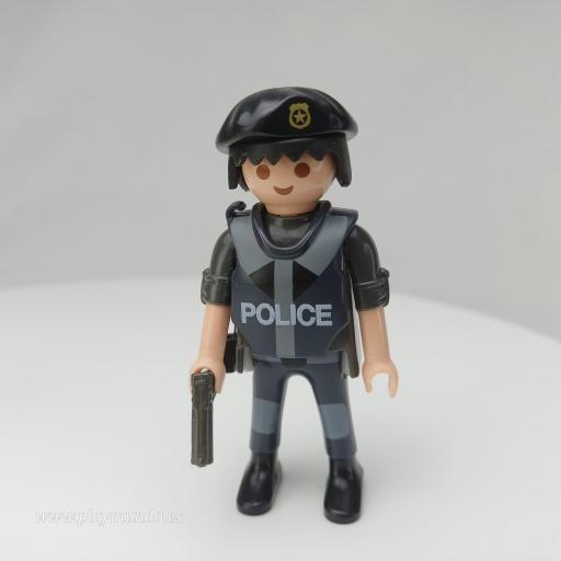 PLAYMOBIL MUÑECO CLICK  POLICIA AGENTE MOD487 [0]