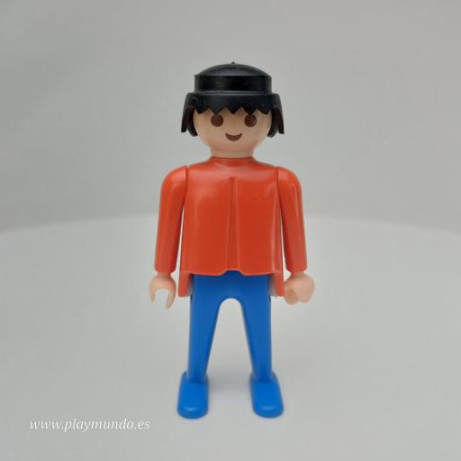 PLAYMOBIL MUÑECO CLICK ROJO AZUL MORENO [0]