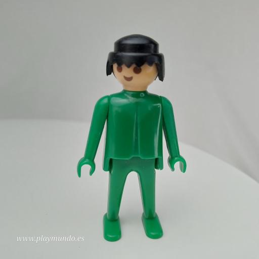 PLAYMOBIL MUÑECO CLICK VERDE  MORENO, MANOS FIJAS [0]
