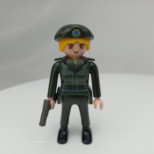 PLAYMOBIL MUÑECO CLICK  MUJER POLICIA AGENTE MOD458