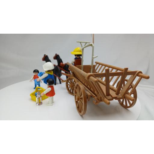 PLAYMOBIL 3503 CARRETA MEDIEVAL CON GRANJEROS (VERSION 4 AÑO 1986 - 1992) [3]