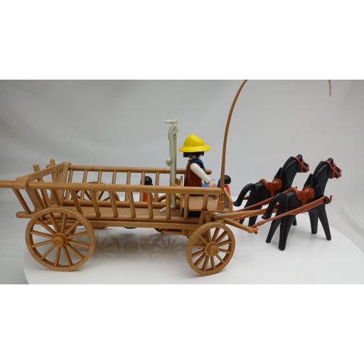 PLAYMOBIL 3503 CARRETA MEDIEVAL CON GRANJEROS (VERSION 4 AÑO 1986 - 1992) [4]