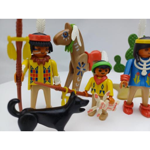 PLAYMOBIL 3396  OESTE WESTERN FAMILIA INDIA  (AÑO 1990) [0]