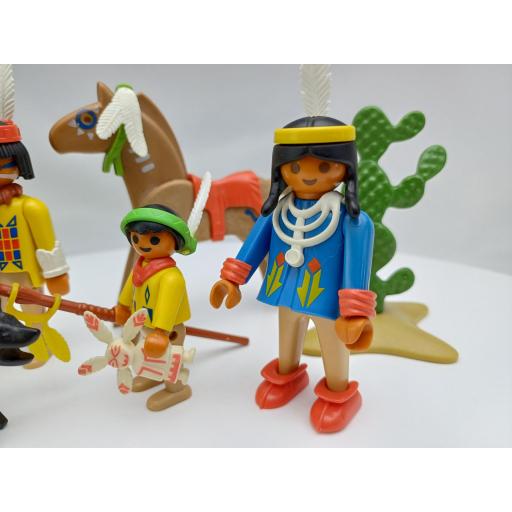 PLAYMOBIL 3396  OESTE WESTERN FAMILIA INDIA  (AÑO 1990) [2]
