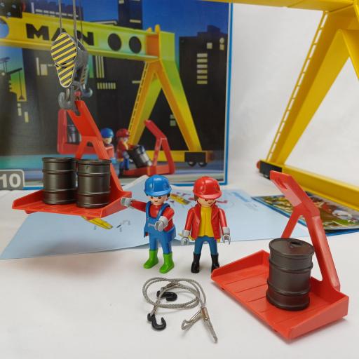 PLAYMOBIL 4210 GRUA FERROCARRIL CARGADORA (VERSION 4 AÑO 1997 - 2001) [3]