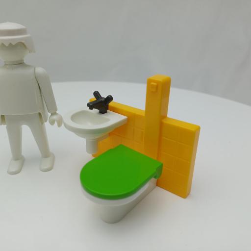 PLAYMOBIL CONJUNTO LAVABO CON VATER [0]