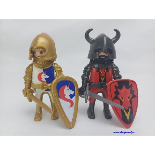 PLAYMOBIL 5815 DUO PACK CABALLEROS DEL DRAGON Y UNICORNIO (AÑO 2008) [0]