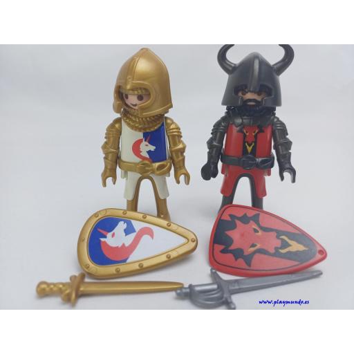 PLAYMOBIL 5815 DUO PACK CABALLEROS DEL DRAGON Y UNICORNIO (AÑO 2008) [1]