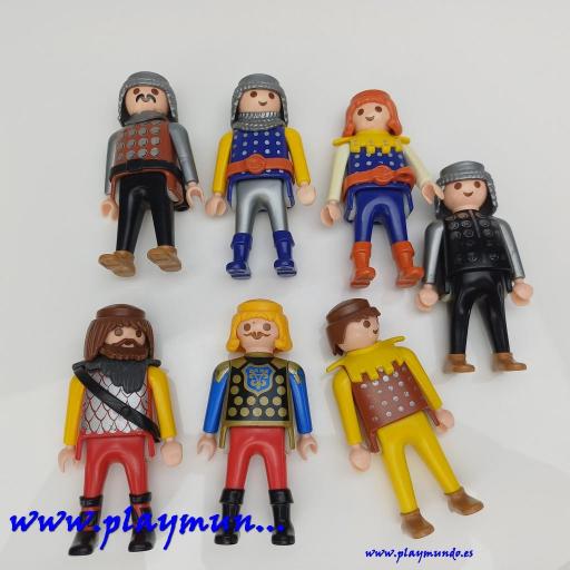 PLAYMOBIL CABALLEROS MEDIEVALES (CON DEFECTO)