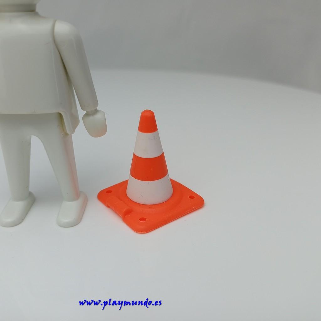 PLAYMOBIL CONO SEÑALIZACION OBRAS CONSTRUCCION POLICIA MOD02