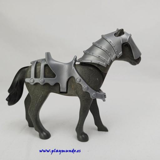 ​PLAYMOBIL CABALLO  MEDIEVAL CON ARMADURA  mod35