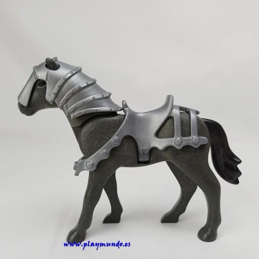​PLAYMOBIL CABALLO  MEDIEVAL CON ARMADURA  mod35 [1]