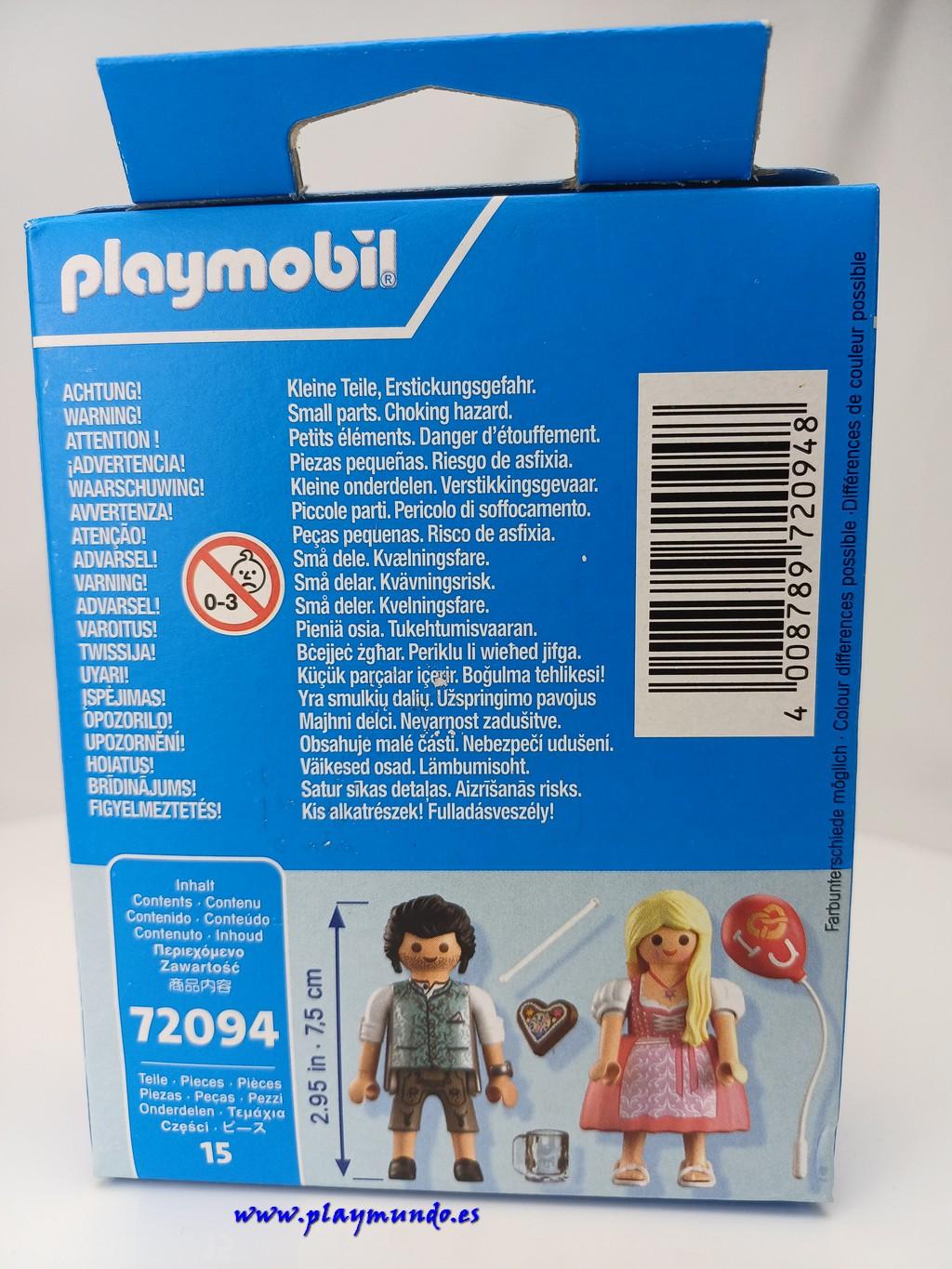 PLAYMOBIL 72094 PAREJA BAVARA CON TRAJE TRADICIONAL