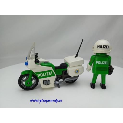 PLAYMOBIL 3983 POLICIA CON MOTO ALEMANA POLIZEI  (AÑO 1998 -2008) [3]