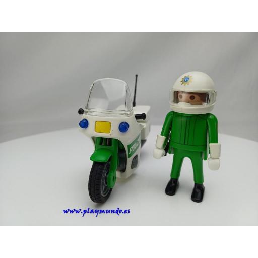 PLAYMOBIL 3983 POLICIA CON MOTO ALEMANA POLIZEI  (AÑO 1998 -2008) [4]