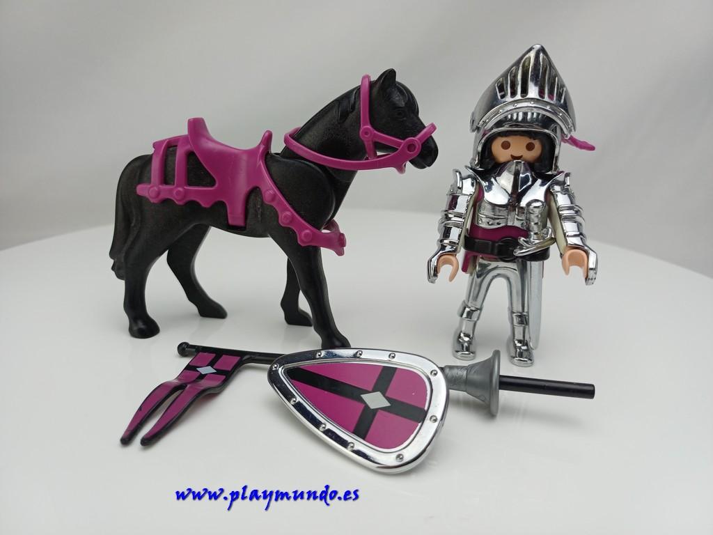 PLAYMOBIL 4434 CABALLERO PLATEADO (AÑO 2005-2007)
