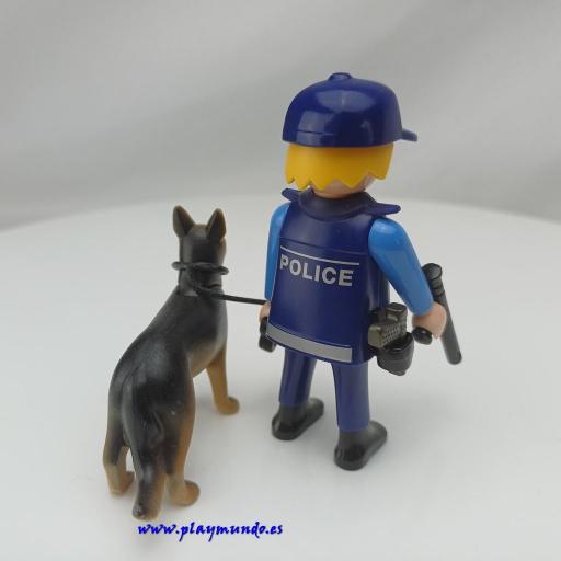 PLAYMOBIL MUÑECO CLICK POLICIA CON PERRO [1]