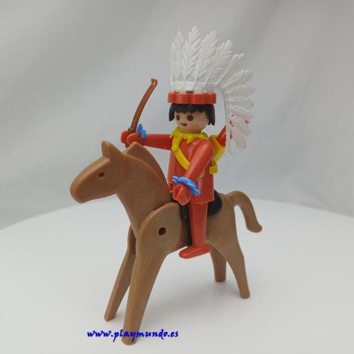 PLAYMOBIL 3351  JEFE INDIO OESTE WESTERN 