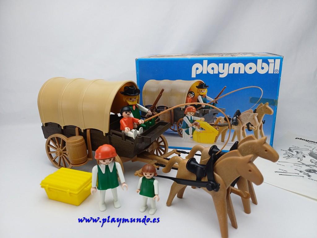 PLAYMOBIL 3278 CARRETA OESTE WESTERN GRANJEROS (V-1 AÑO 1983 - 1989)