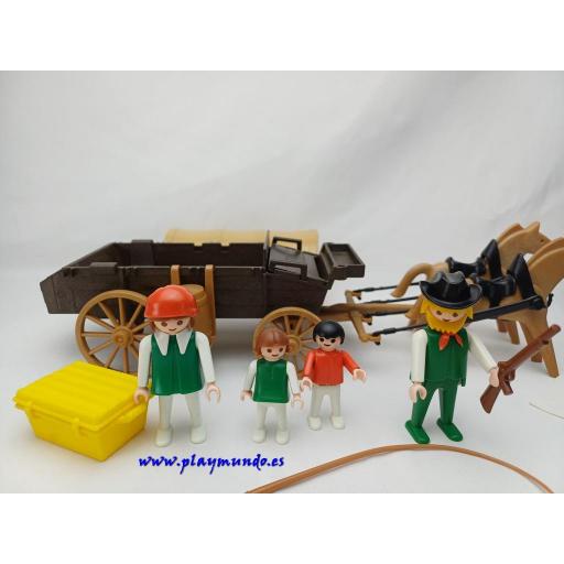 ​PLAYMOBIL 3278 CARRETA OESTE WESTERN GRANJEROS (V-1 AÑO 1983 - 1989) [1]