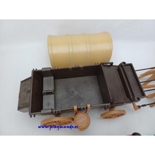 ​PLAYMOBIL 3278 CARRETA OESTE WESTERN GRANJEROS (V-1 AÑO 1983 - 1989) [2]