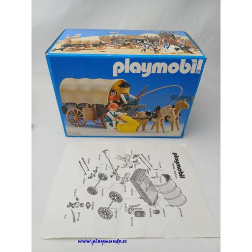 ​PLAYMOBIL 3278 CARRETA OESTE WESTERN GRANJEROS (V-1 AÑO 1983 - 1989) [4]