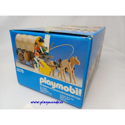 ​PLAYMOBIL 3278 CARRETA OESTE WESTERN GRANJEROS (V-1 AÑO 1983 - 1989) [7]