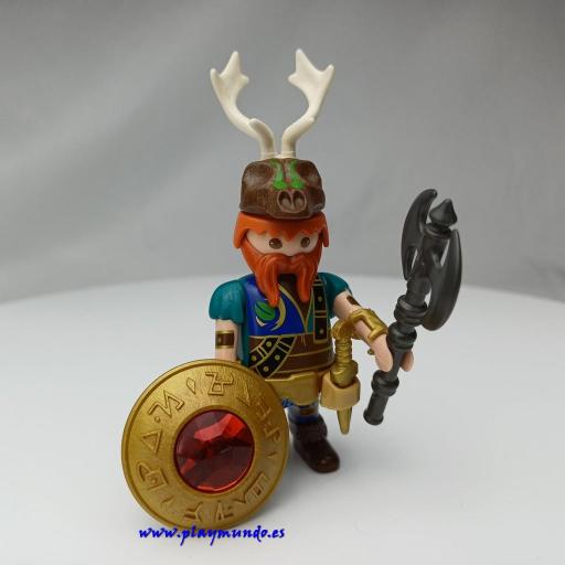 PLAYMOBIL GUERRERO ENANO CABALLERO MEDIEVAL MUÑECO CLICK  MOD1088 [1]