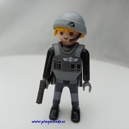 PLAYMOBIL MUÑECO CLICK POLICIA AGENTE ESPECIAL MOD495 [0]