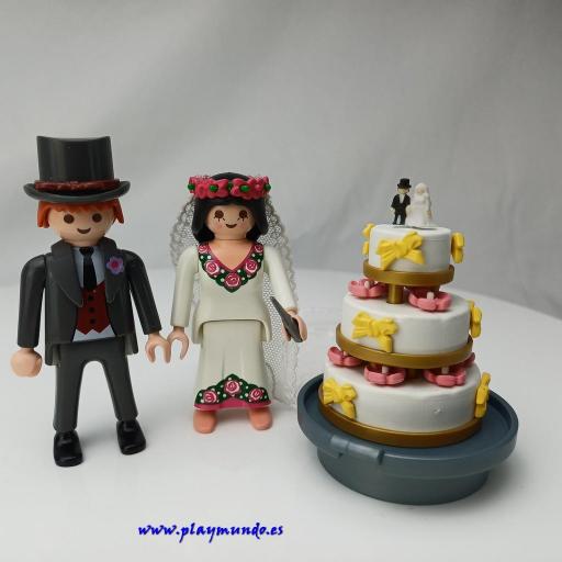 PLAYMOBIL 4298 NOVIOS CON TARTA NUPCIAL (AÑO 2008) (AÑO 2008) [0]