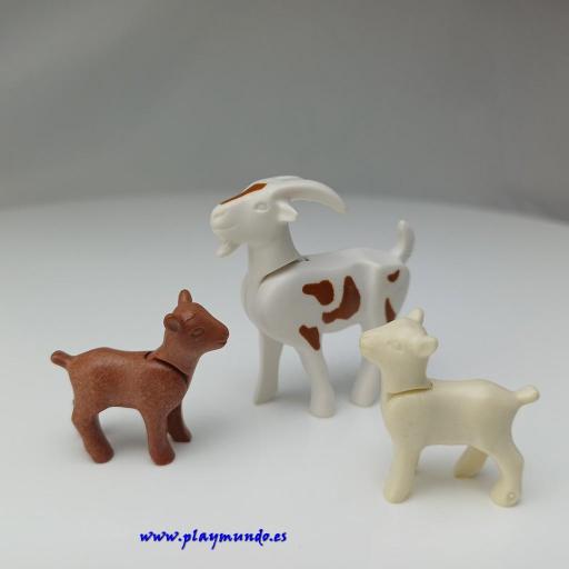 PLAYMOBIL CABRA CON CRIAS  ANIMALES GRANJA [0]