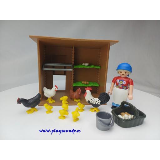 PLAYMOBIL 4492 GRANJERA CON GALLINERO (AÑO 2005) [0]