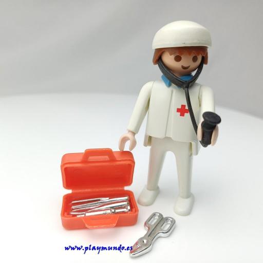 PLAYMOBIL  3340 MEDICO  CON EQUIPO (AÑO 1988 - 1993)
