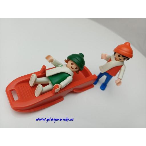 PLAYMOBIL 3327 NIÑOS CON TRINEO (AÑO 1984 - 1989)​ [0]