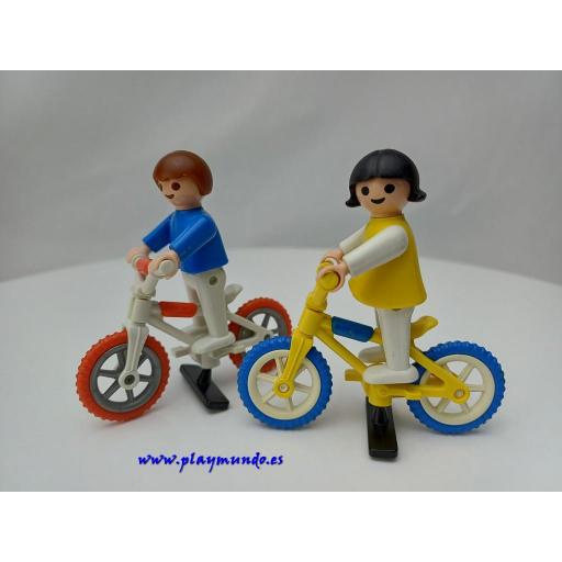 PLAYMOBIL 3300 NIÑOS CON BICICLETAS (AÑO 1987 - 1992)
