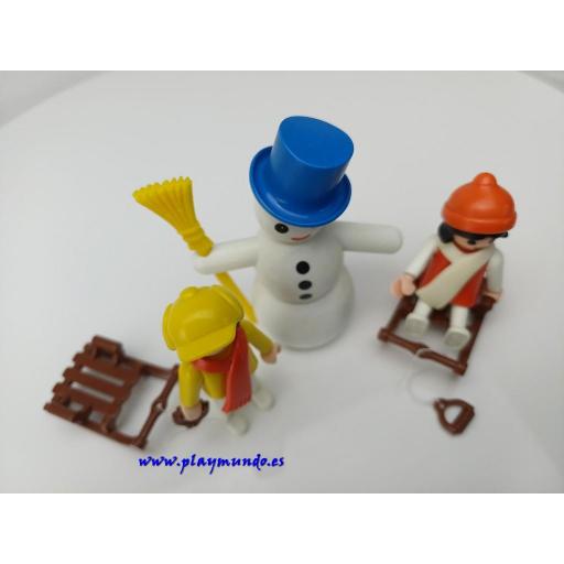 PLAYMOBIL 3393 NIÑOS CON MUÑECO DE NIEVE (AÑO 1984) [1]