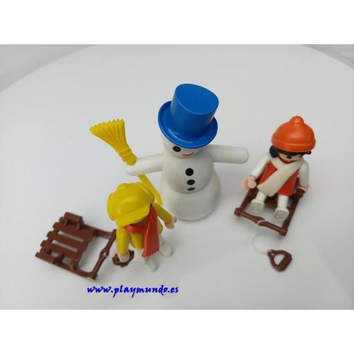 PLAYMOBIL 3393 NIÑOS CON MUÑECO DE NIEVE (AÑO 1984) [2]
