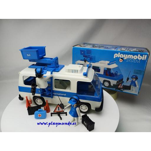 PLAYMOBIL 3530 FURGONETA CON EQUIPO TELEVISION INTERNATIONAL (AÑO 1979 - 1985) [0]