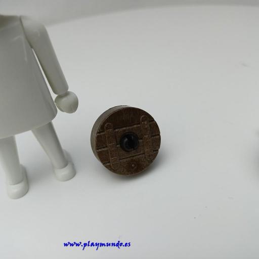 PLAYMOBIL RUEDA MARRON CON SOPORTE PARA TORRE ASEDIO, CATAPULTA, CAÑON,..