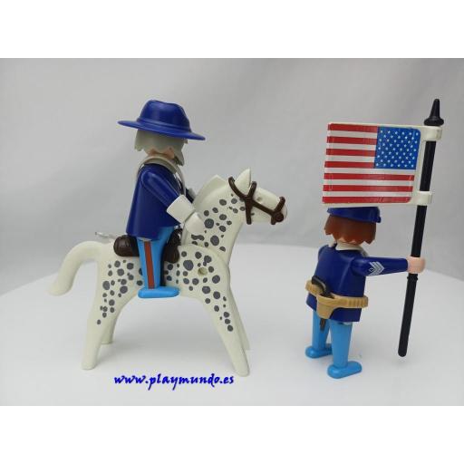 PLAYMOBIL 3306 GENERAL Y SOLDADO NORDISTAS (AÑO 1987 - 1992) [2]