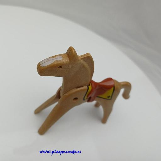 ​PLAYMOBIL CABALLO CLASICO MARRON CON MONTURA , DE LA REF 6304 VICTORIANO. [1]