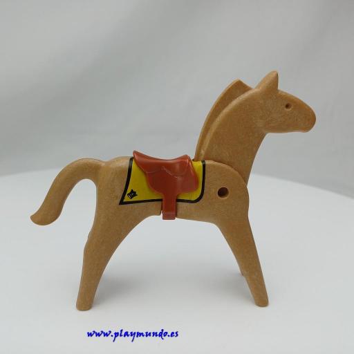 ​PLAYMOBIL CABALLO CLASICO MARRON CON MONTURA , DE LA REF 6304 VICTORIANO. [2]