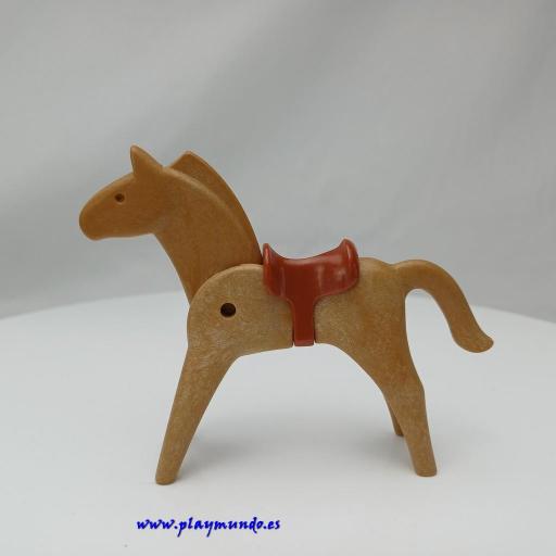 ​PLAYMOBIL CABALLO CLASICO MARRON CON MONTURA MOD0881